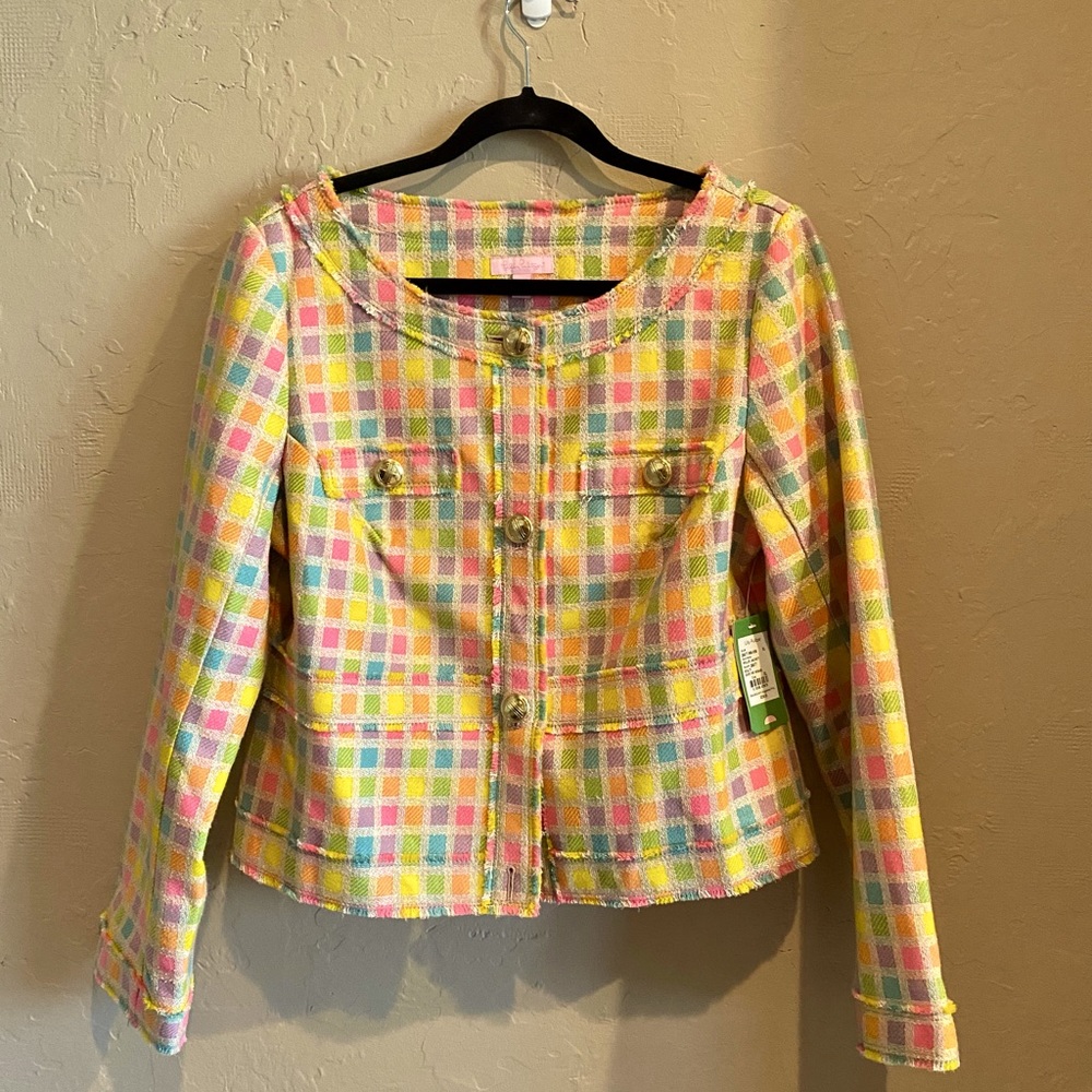 Lilly Pulitzer NWT Millie Multi Give Me Wings Jacket XL